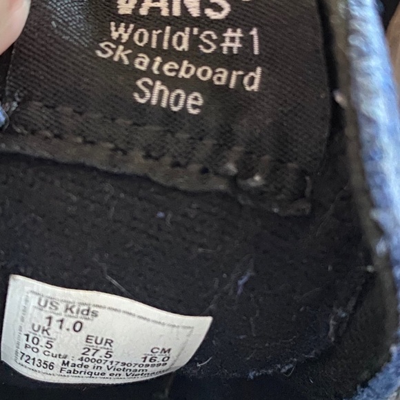 VANS Authentic Canvas Skate Shoes kids size 11 with dinosaur - Picture 6 of 9